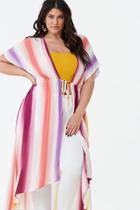 Forever21 Plus Size Crinkled Ombre High-low Cardigan