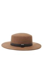 Forever21 Wide-brim Wool Boater Hat (cocoa/black)