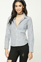 Forever21 Striped Button-front Shirt