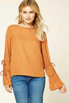 Love21 Women's  Ginger Contemporary Bell-sleeve Top