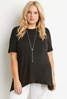 Forever21 Plus Women's  Tulip-back Top (black)