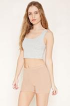 Forever21 Women's  Nude Cotton-blend Shorts