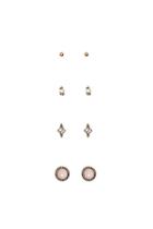 Forever21 Faux Stone Etched Stud Set