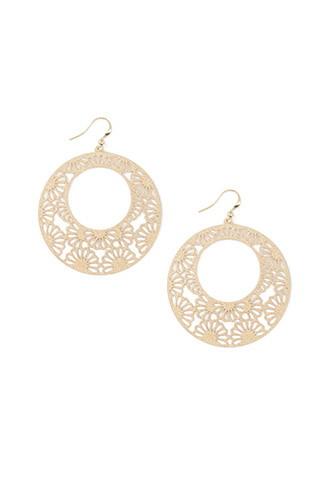 Forever21 Cutout Daisy Drop Earrings
