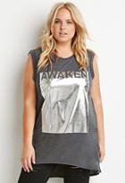 Forever21 Plus Metallic Awaken Graphic Tunic