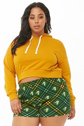 Forever21 Plus Size The Grinch Print Shorts