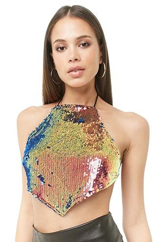 Forever21 Motel Sequin Halter Top