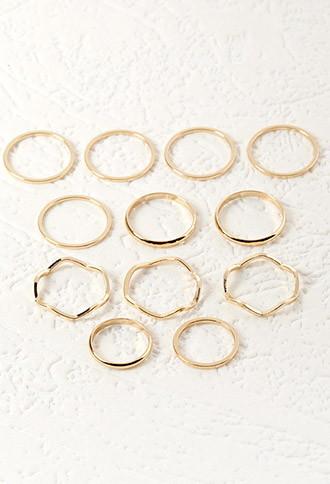 Forever21 Chevron Midi Ring Set