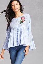 Forever21 Rose Striped Babydoll Top