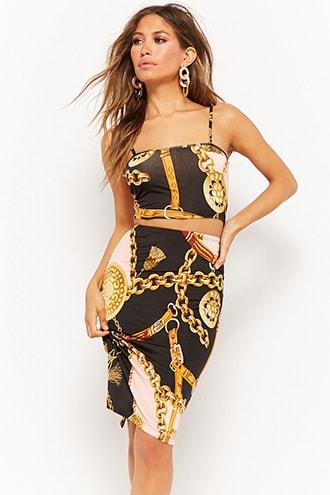 Forever21 Cami Top & Midi Skirt Set