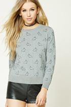 Forever21 Bunny Print Sweater