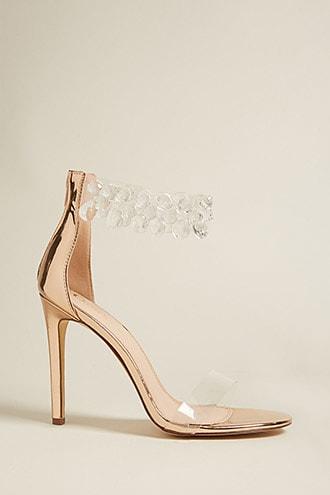 Forever21 Bejeweled Ankle-strap Heels