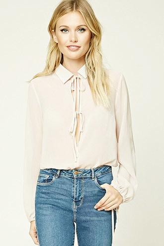 Forever21 Contemporary Self-tie Bodysuit