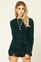 Forever21 Women's  Fuzzy Knit Sweater Top