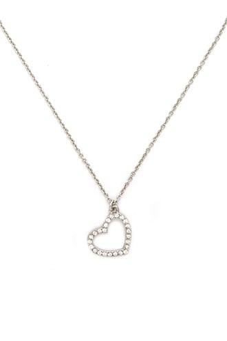 Forever21 Rhinestone Heart Necklace