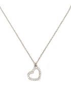 Forever21 Rhinestone Heart Necklace