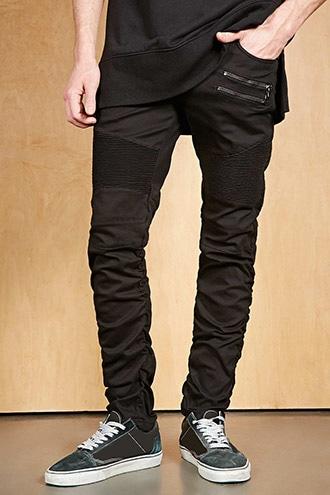 Forever21 Victorious Ruched Moto Jeans