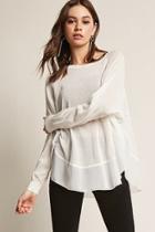 Forever21 Contrast Sheer Knit Top