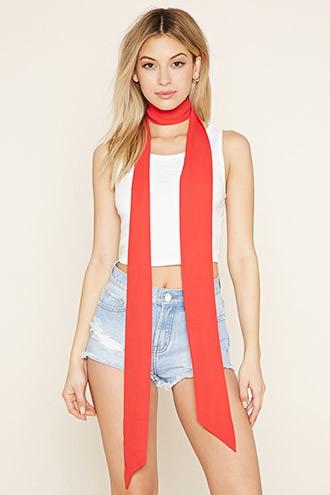 Forever21 Red Skinny Scarf