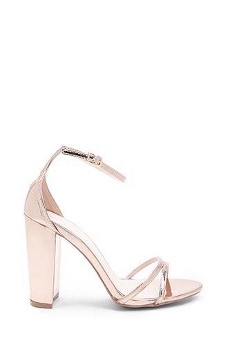 Forever21 Qupid Metallic Chunky Heels