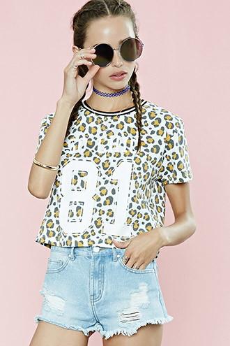 Forever21 Women's Chic Animal Print Tee