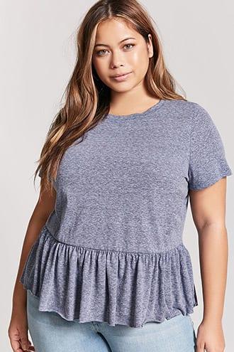Forever21 Plus Size Slub Knit Drop-waist Tee