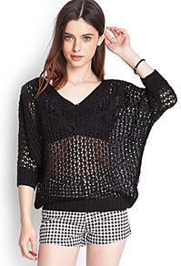Forever21 Open-knit Dolman Sweater