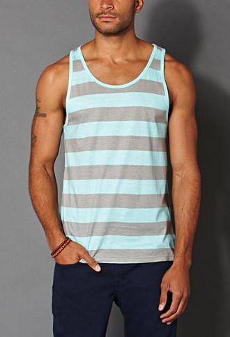 21 Men Rugby Striped Tank Top