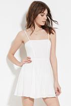 Forever21 Women's  Ivory Cutout-back Cami Dress