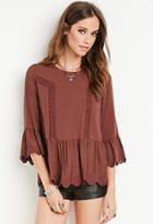 Forever21 Crochet-trimmed Peasant Top