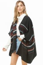 Forever21 Brushed Striped Poncho