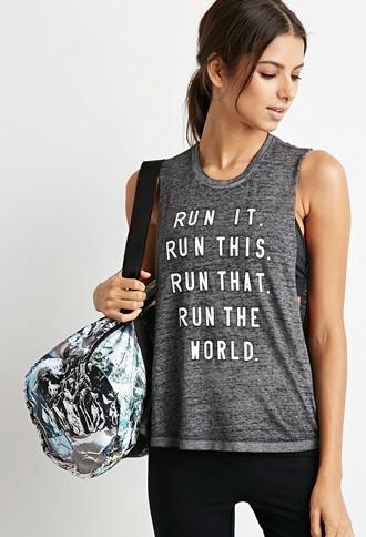 Forever21 Run Burnout Athletic Muscle Tee