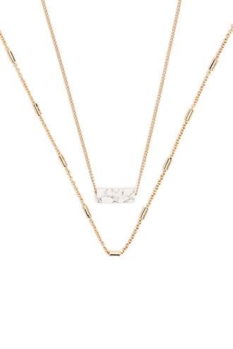 Forever21 Faux Marble Necklace Set