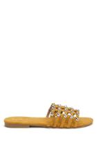 Forever21 Faux Suede Studded Caged Sandals