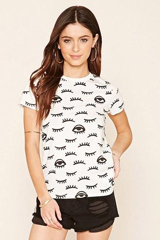 Forever21 Eye Print Tee