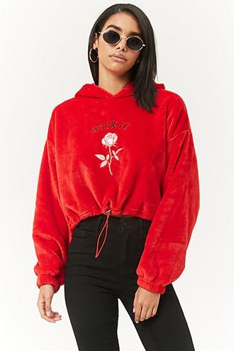 Forever21 Over It Plush Hoodie