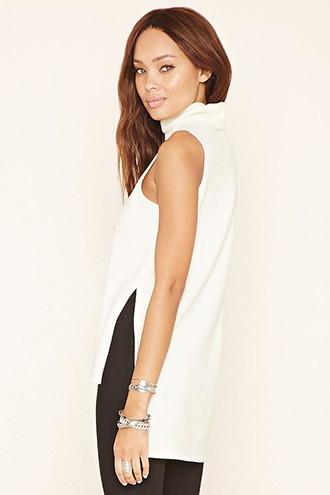Forever21 Women's  Sleeveless Turtleneck Tunic