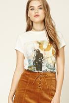 Forever21 Women's  Abstract Music Tee