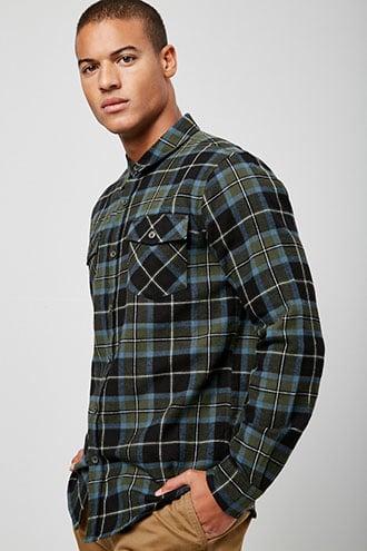 Forever21 Retrofit Plaid Flannel Shirt