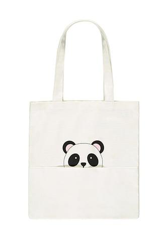 Forever21 Panda Face Tote Bag