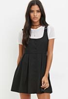 Forever21 Buckled-strap Pleated Dress