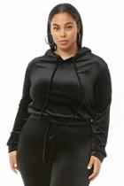 Forever21 Plus Size Smooth Velvet Hoodie