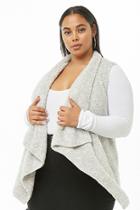 Forever21 Plus Size Faux Fur Drape-front Vest