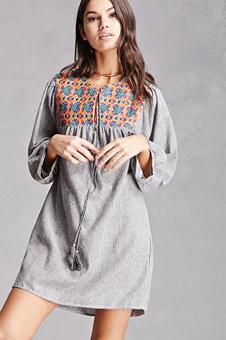 Forever21 Velzera Geo Peasant Dress