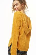 Forever21 Chenille Knit Hooded Sweater
