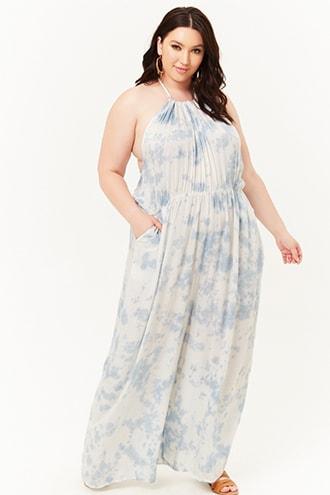 Forever21 Plus Size Boho Me Tie-dye Jumpsuit