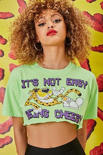 Forever21 Cheetos Graphic Cropped Tee