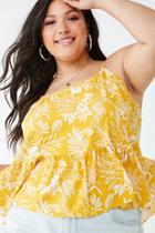 Forever21 Plus Size Tropical Print Ruffle-hem Cami