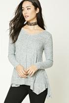 Forever21 Women's  Trapeze Marled Knit Top