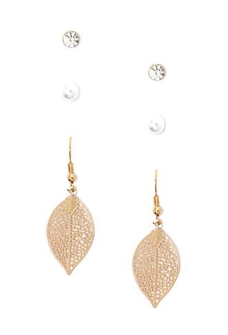 Forever21 Leaf Earring Set